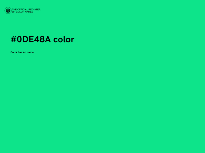 #0DE48A color image