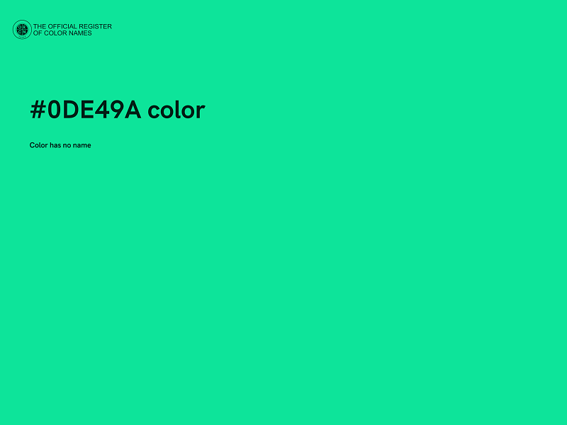 #0DE49A color image