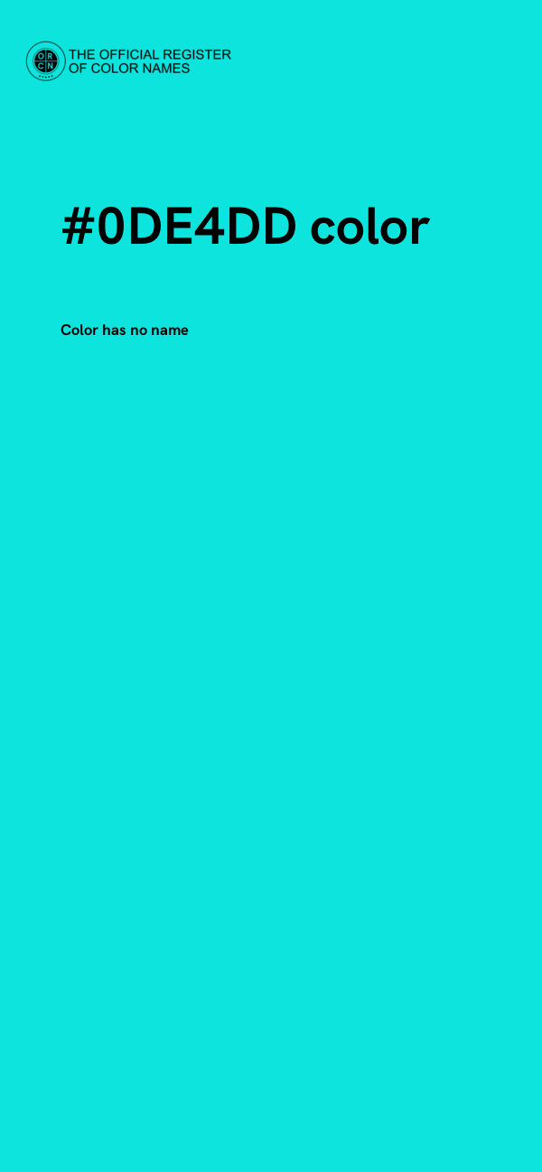 #0DE4DD color image