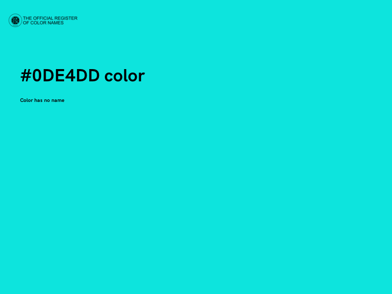 #0DE4DD color image