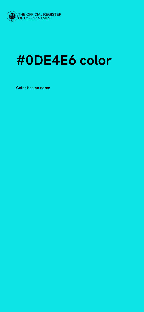 #0DE4E6 color image