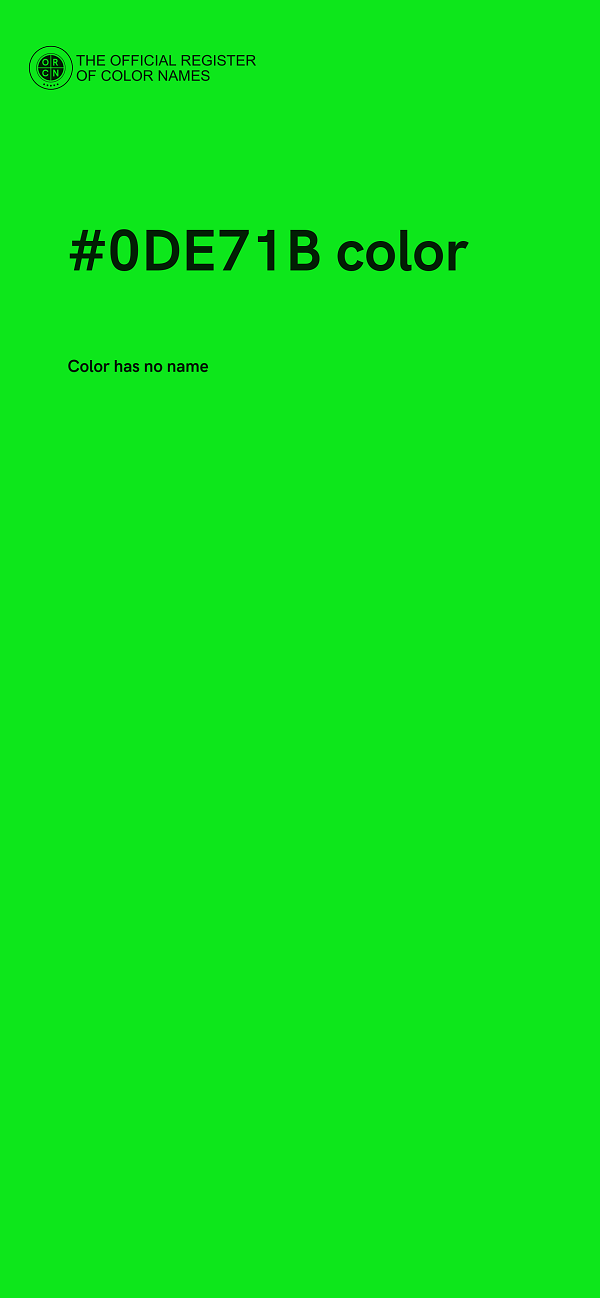 #0DE71B color image