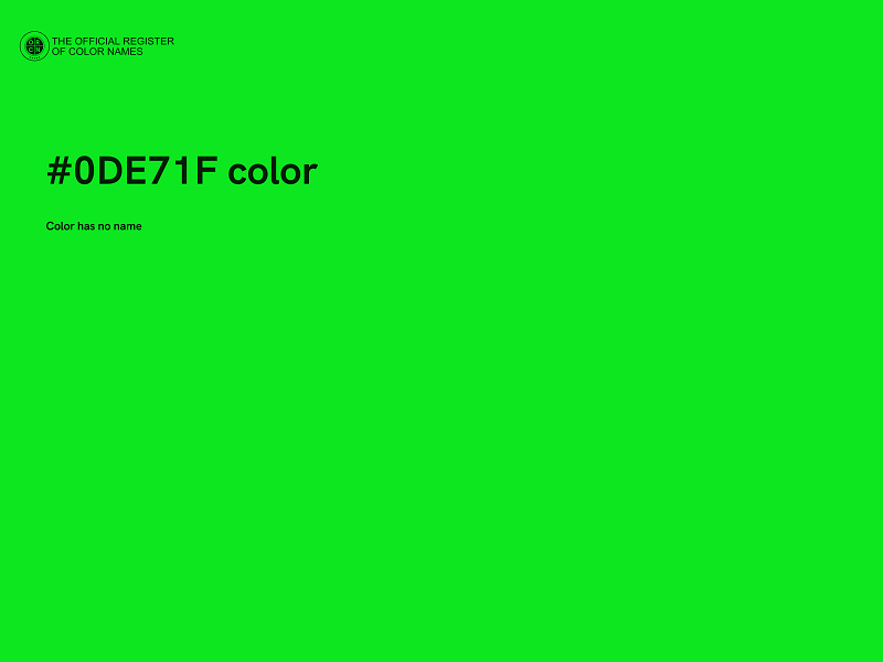 #0DE71F color image