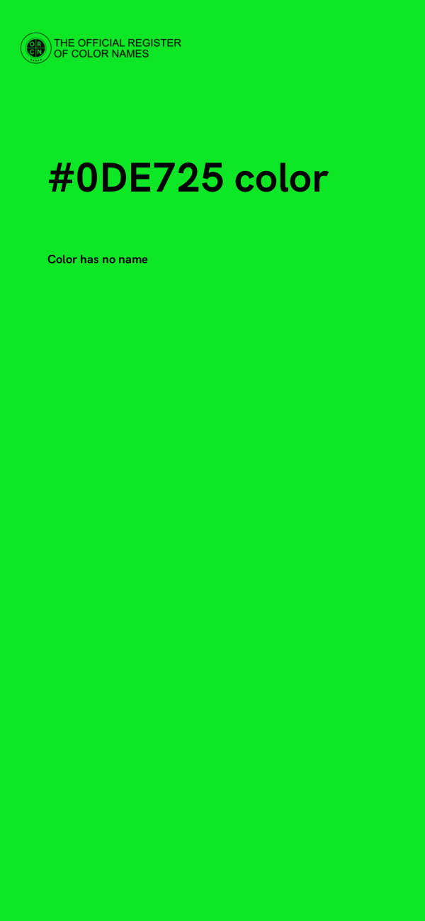 #0DE725 color image