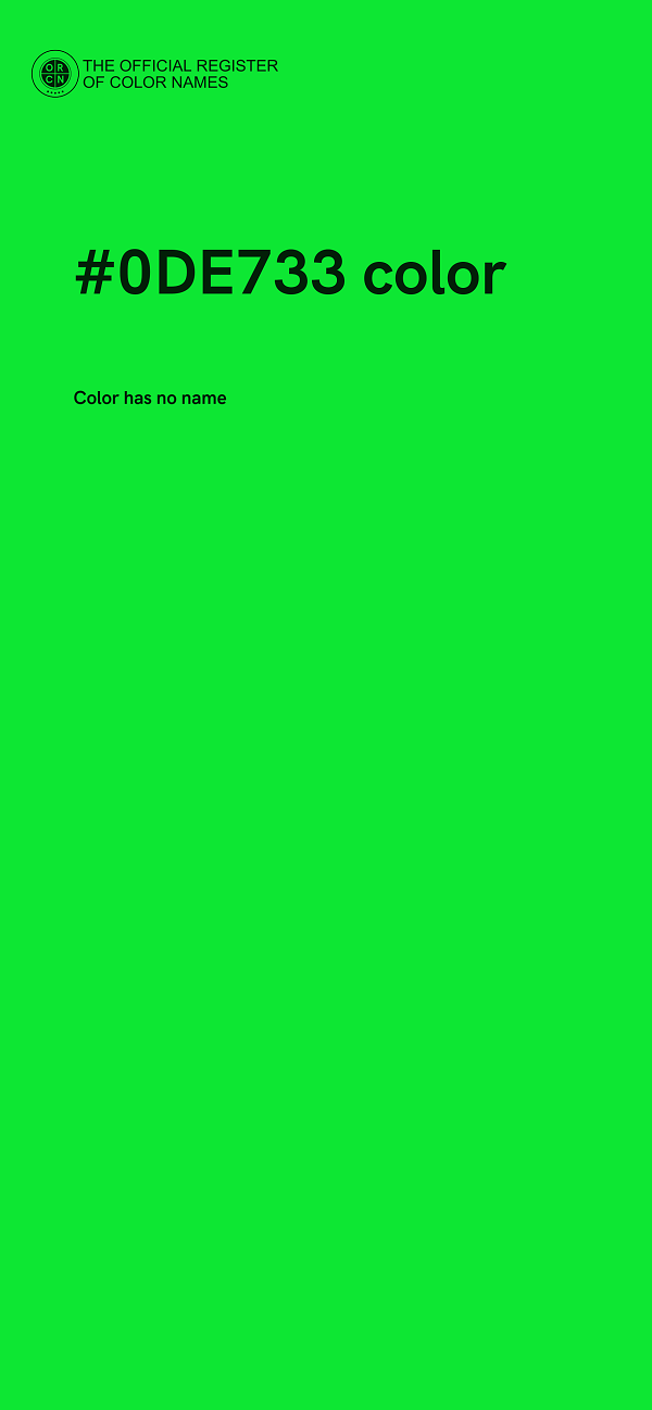 #0DE733 color image