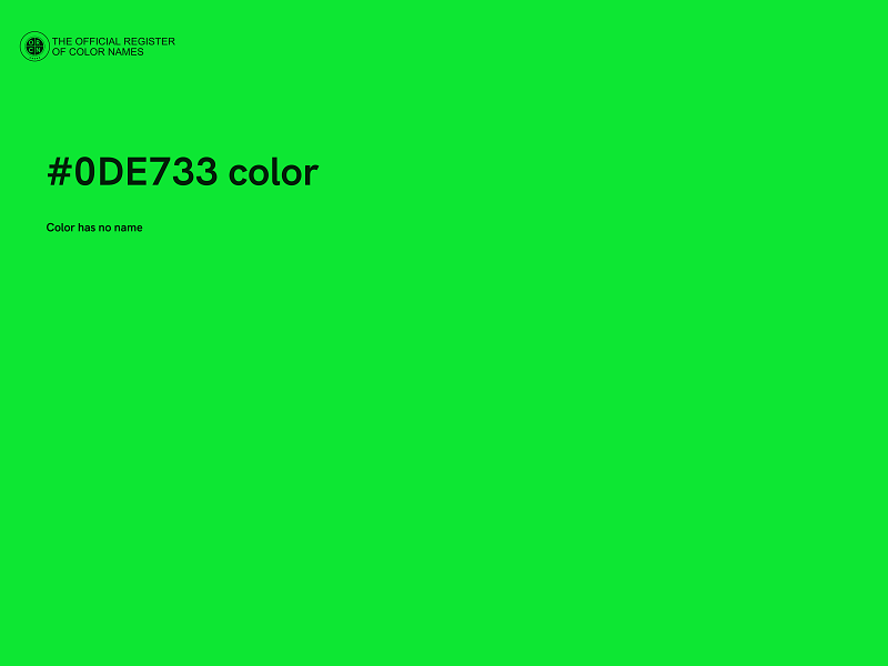 #0DE733 color image