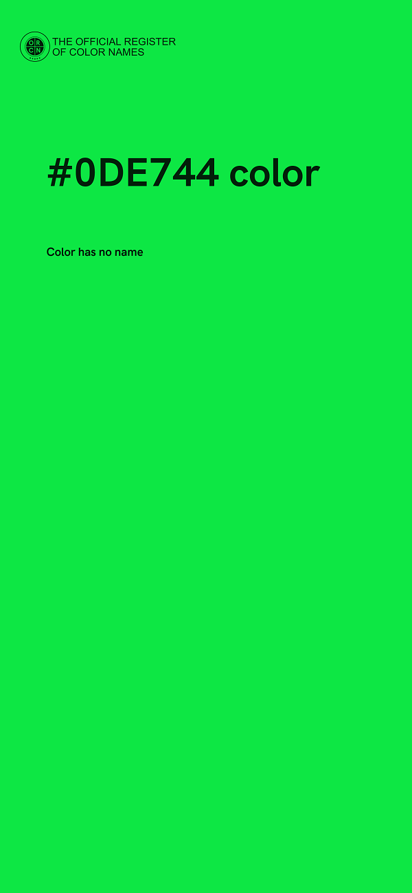 #0DE744 color image