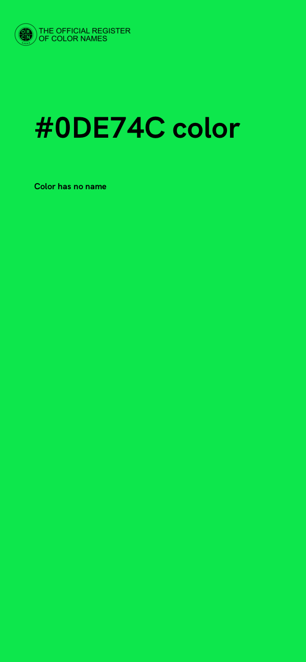 #0DE74C color image