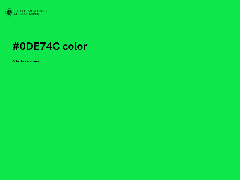 #0DE74C color image