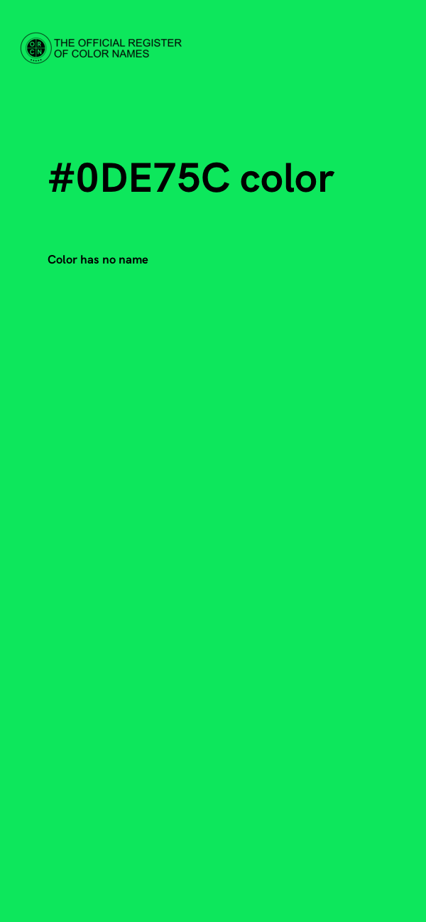 #0DE75C color image