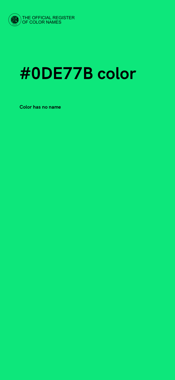 #0DE77B color image