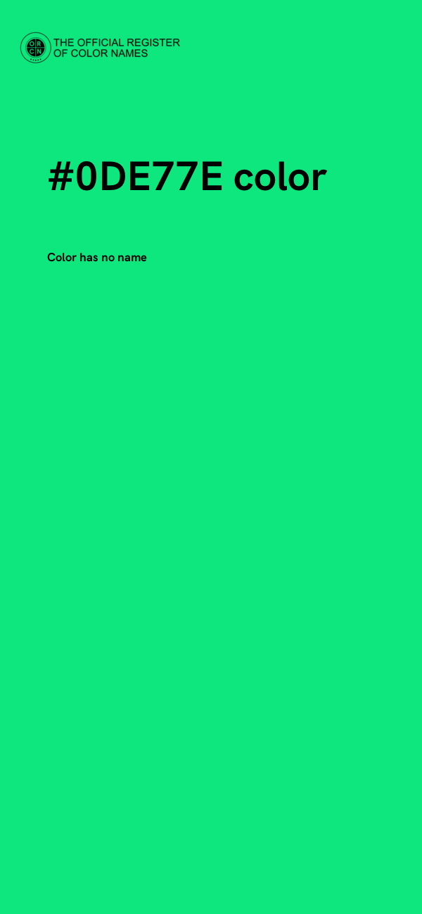 #0DE77E color image