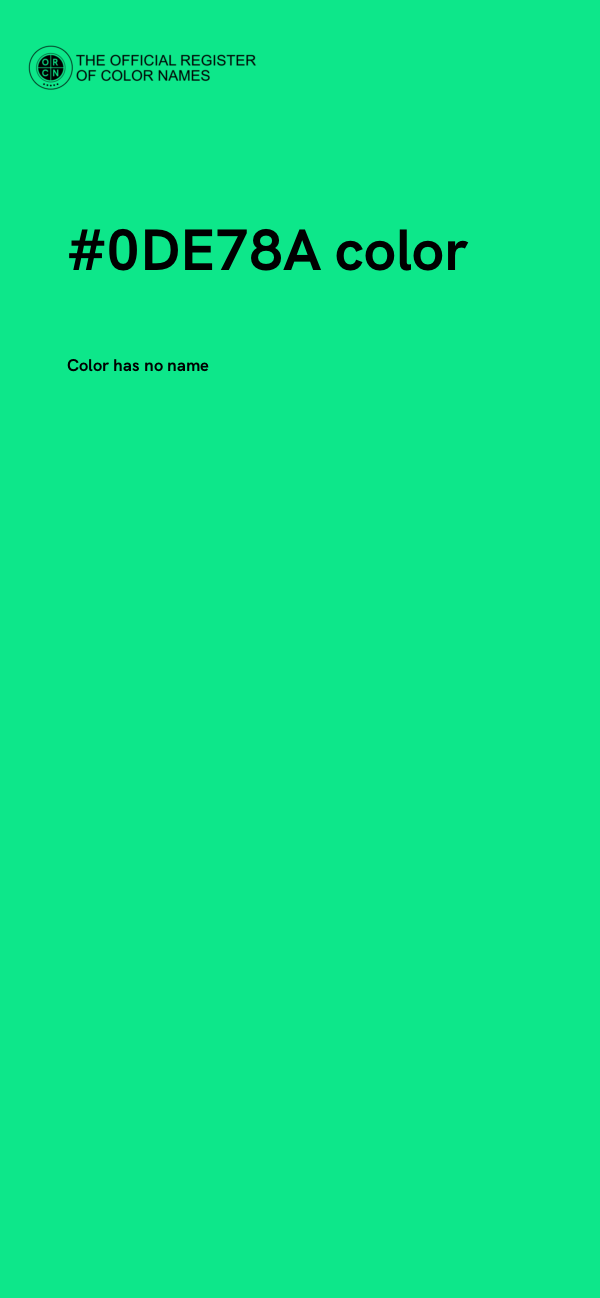 #0DE78A color image
