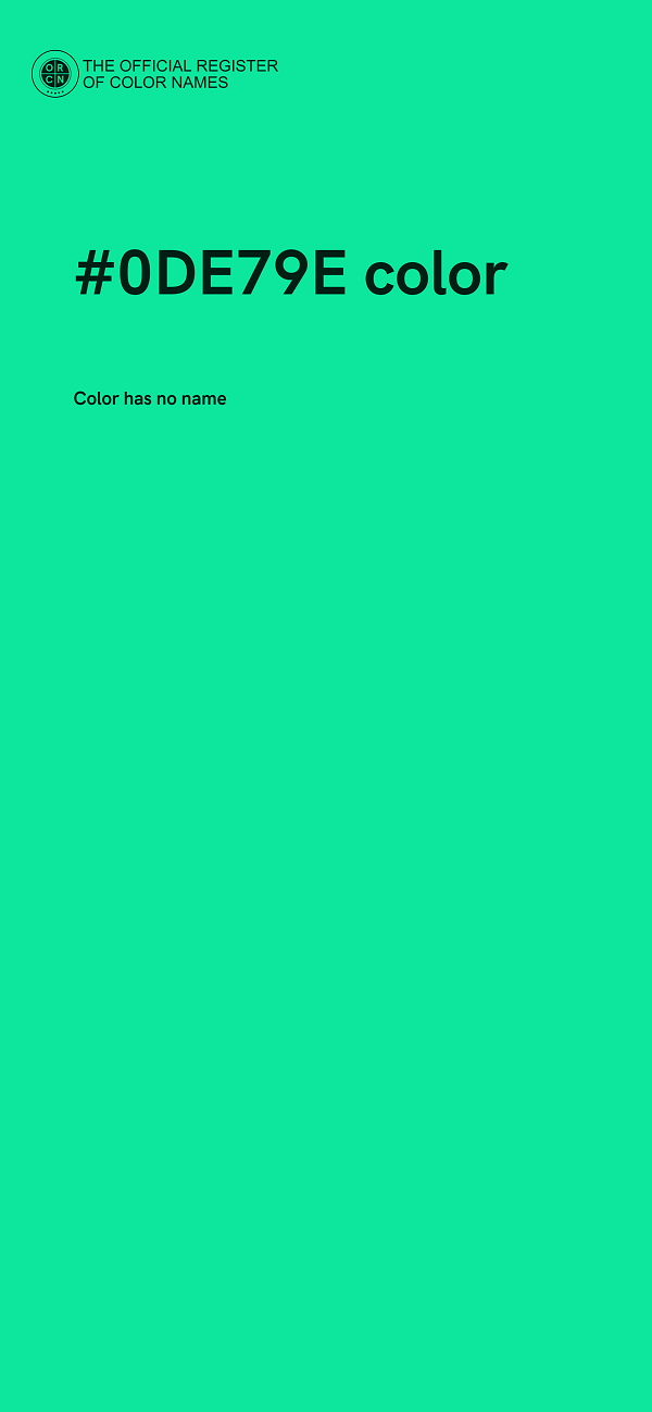 #0DE79E color image