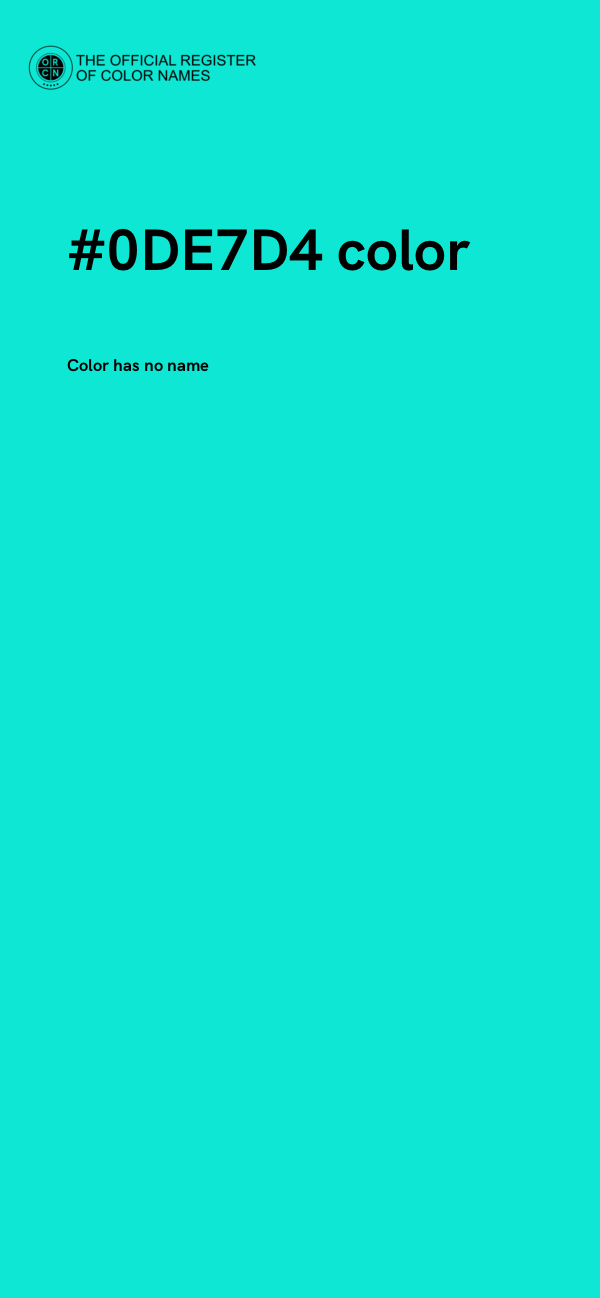 #0DE7D4 color image