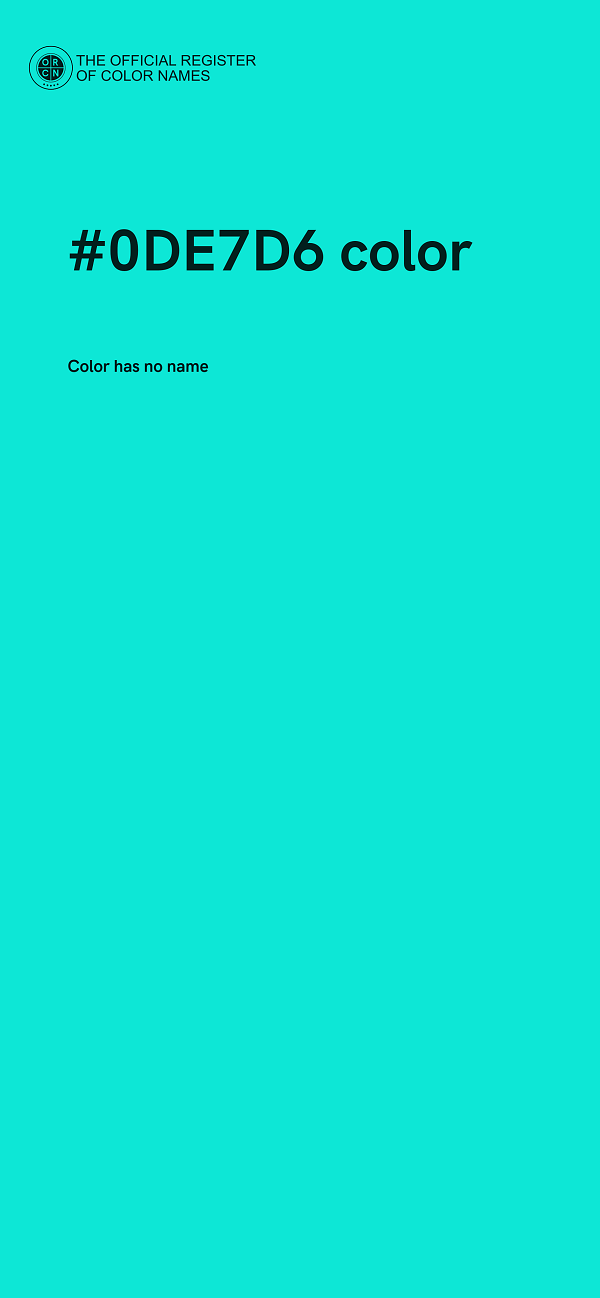 #0DE7D6 color image