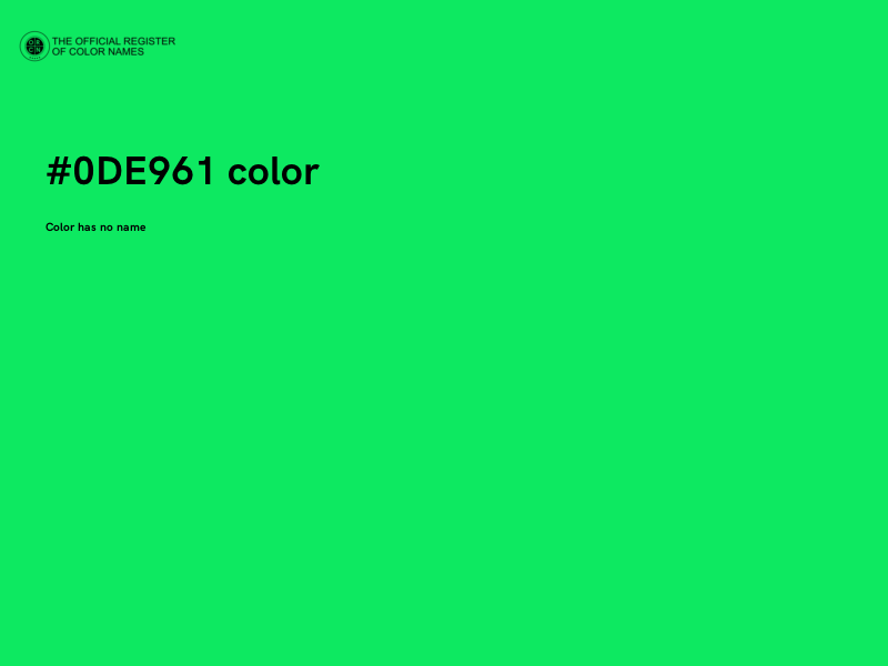 #0DE961 color image