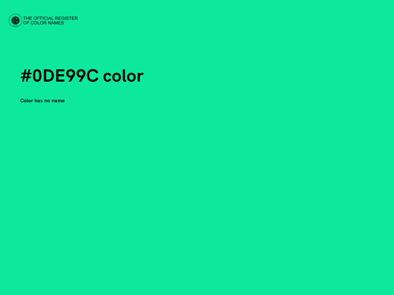 #0DE99C color image