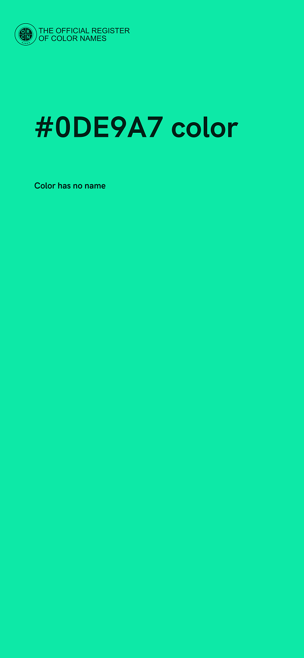 #0DE9A7 color image