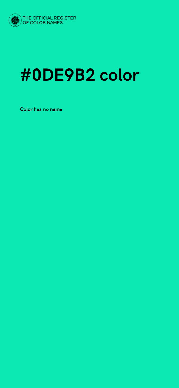 #0DE9B2 color image