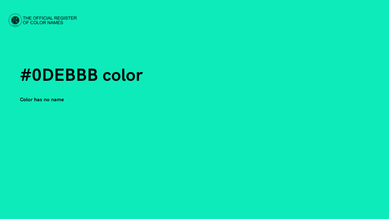#0DEBBB color image