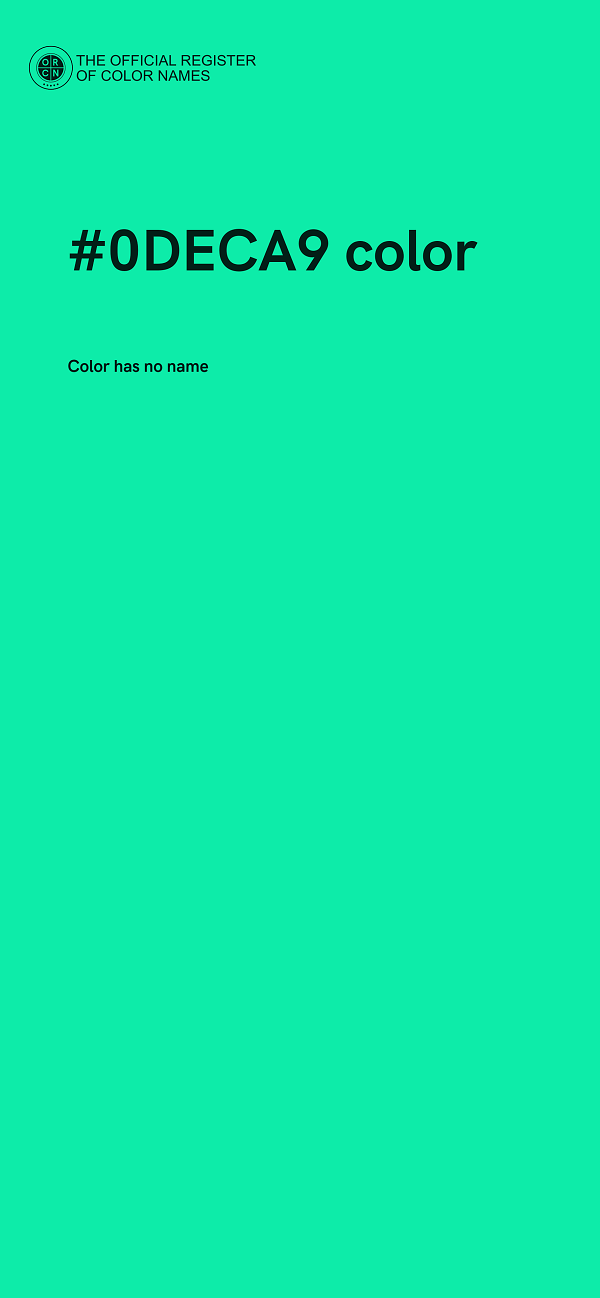 #0DECA9 color image