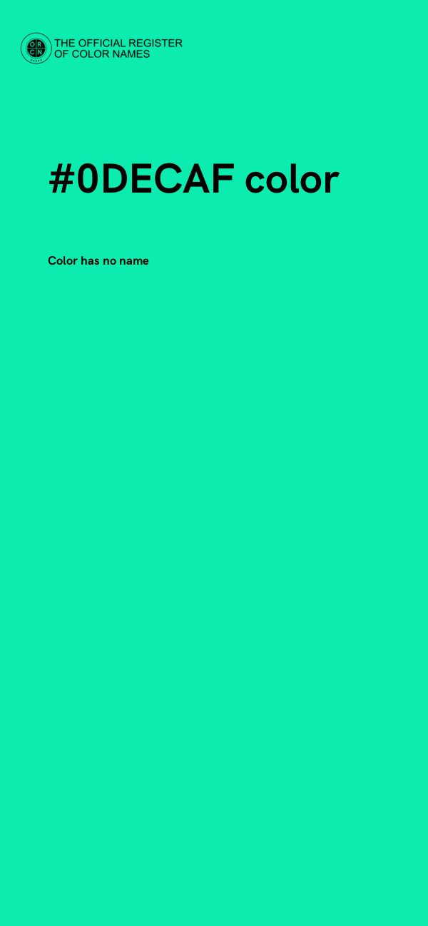 #0DECAF color image