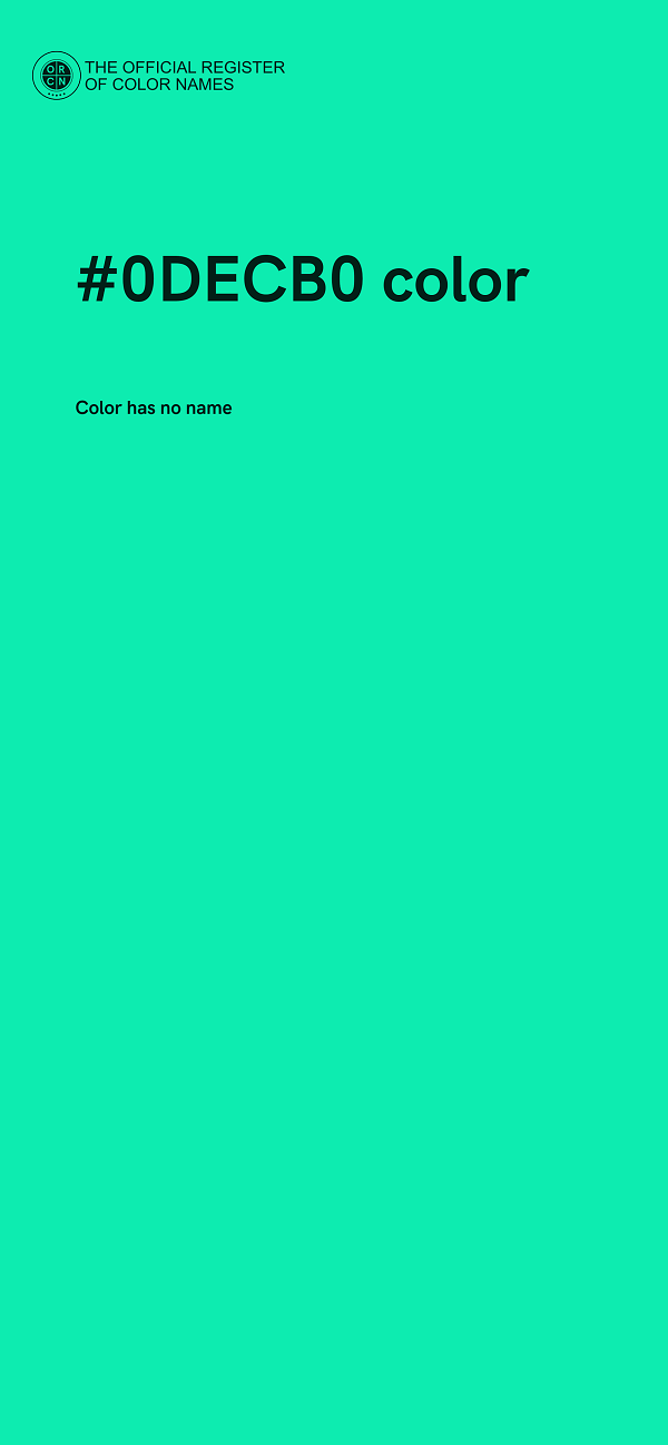 #0DECB0 color image