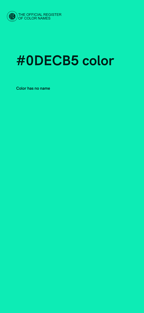 #0DECB5 color image