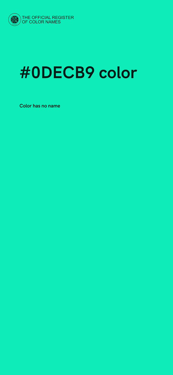 #0DECB9 color image