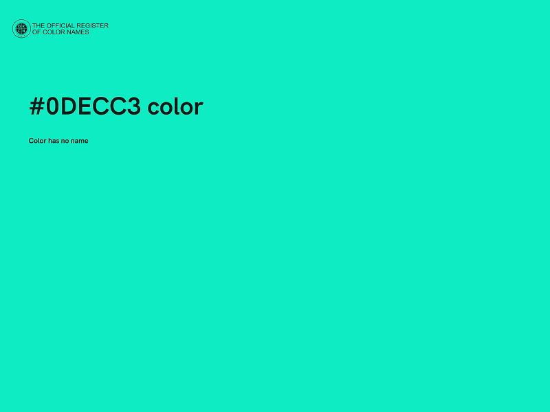 #0DECC3 color image