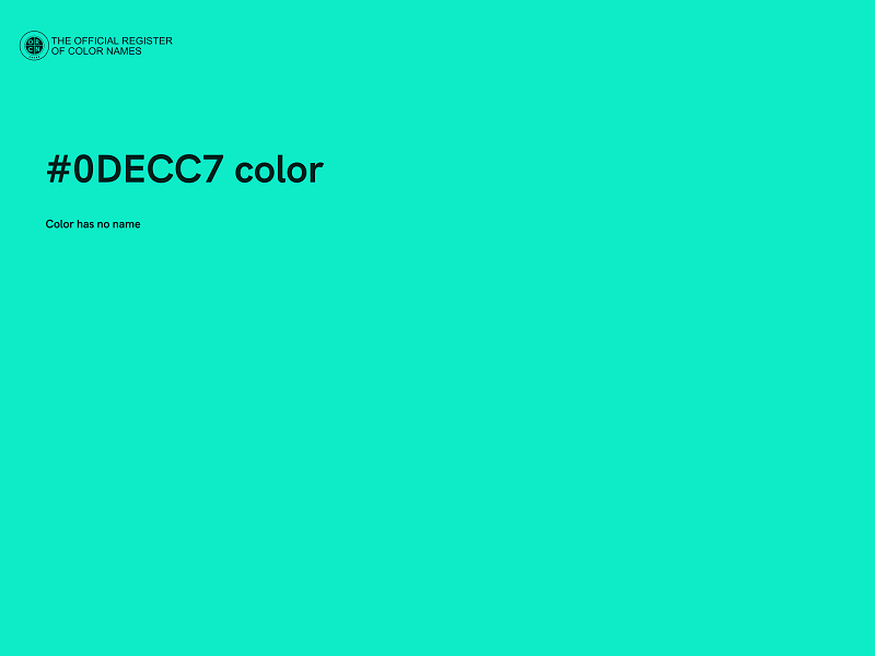 #0DECC7 color image