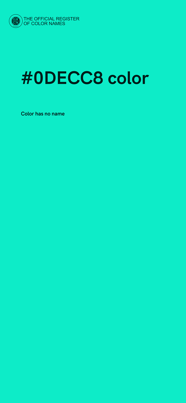 #0DECC8 color image