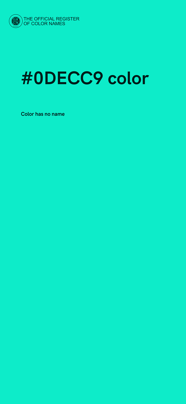 #0DECC9 color image
