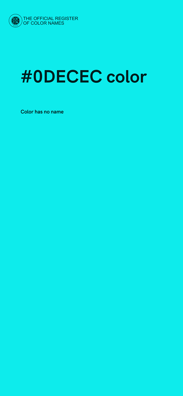 #0DECEC color image