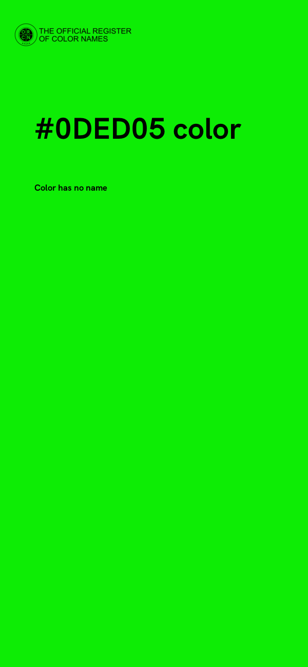 #0DED05 color image