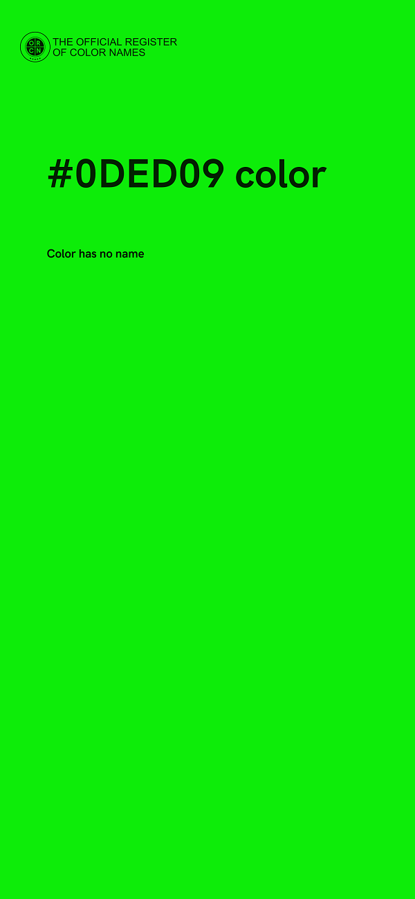 #0DED09 color image
