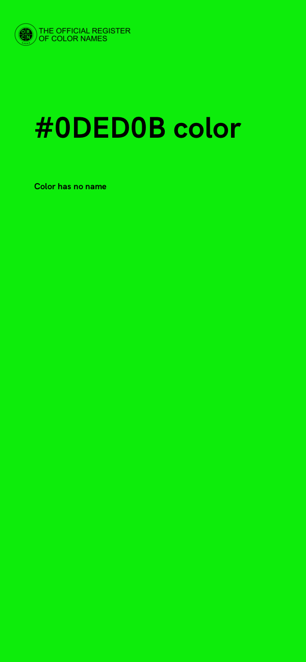 #0DED0B color image