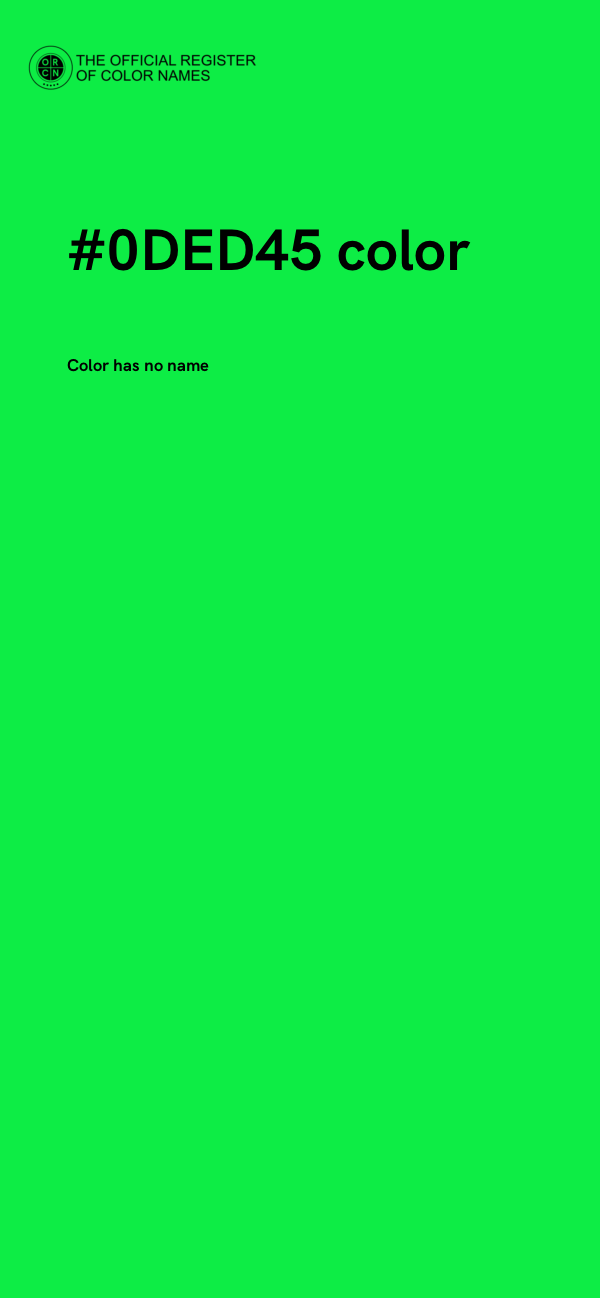 #0DED45 color image