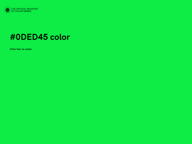 #0DED45 color image