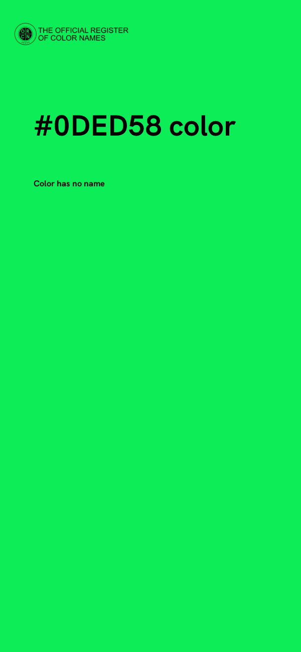 #0DED58 color image