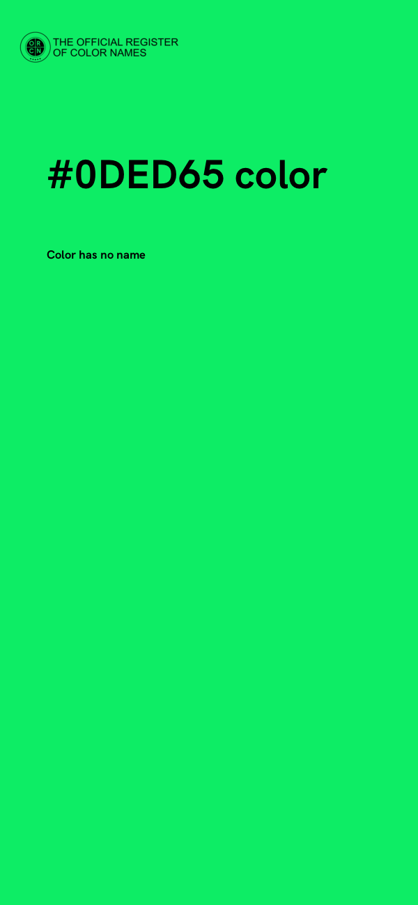 #0DED65 color image