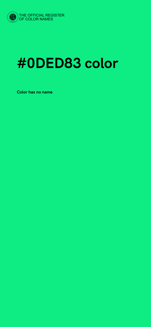 #0DED83 color image
