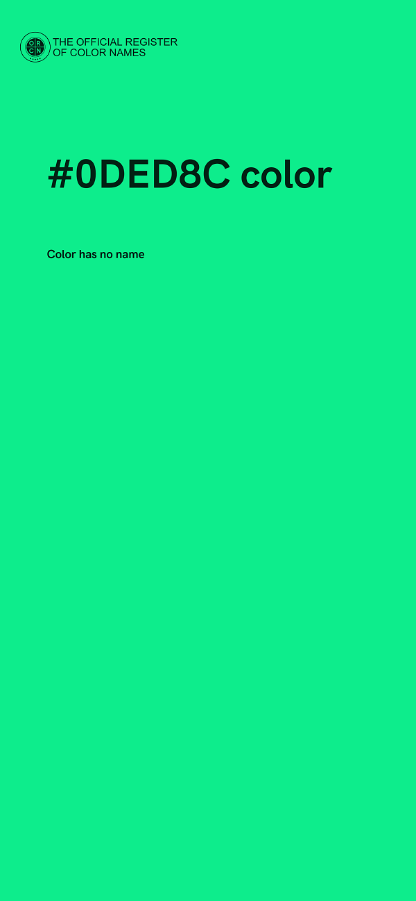 #0DED8C color image