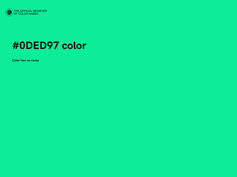 #0DED97 color image