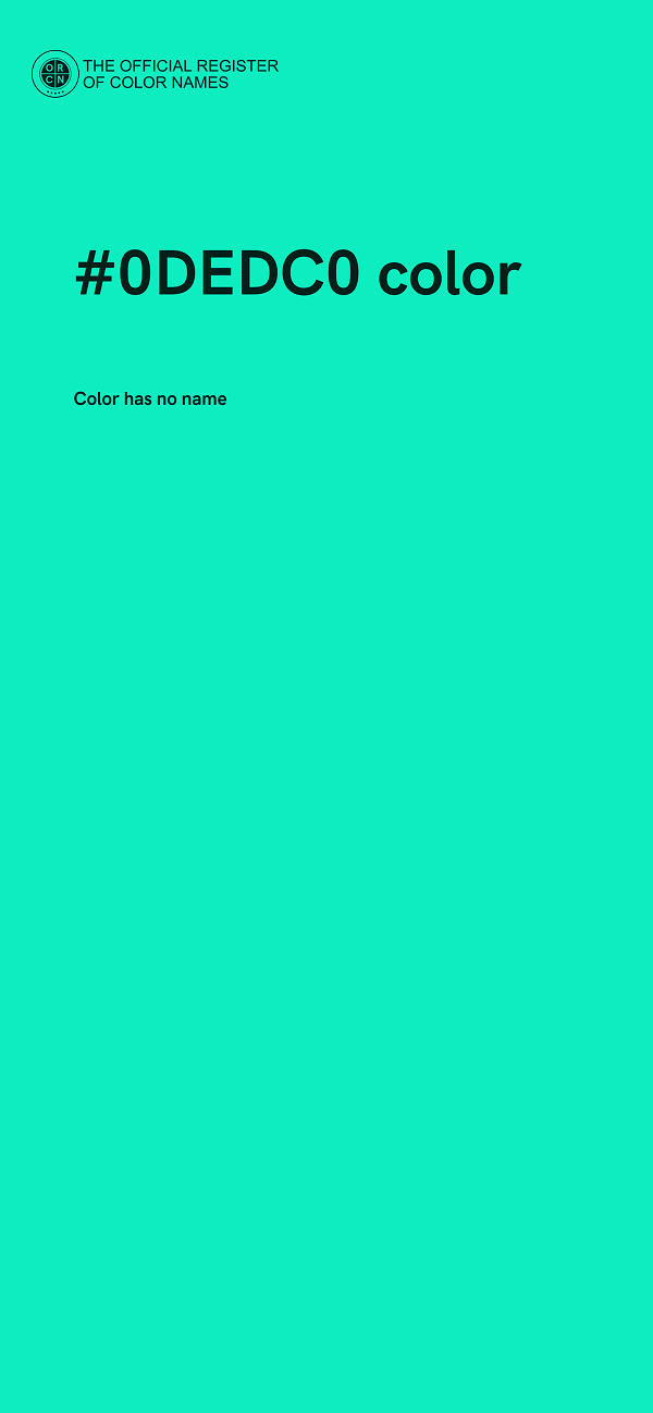#0DEDC0 color image