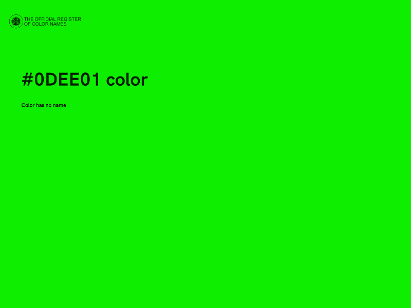 #0DEE01 color image