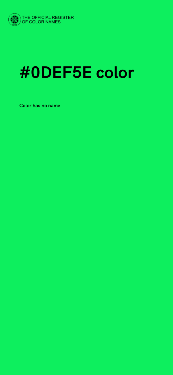 #0DEF5E color image