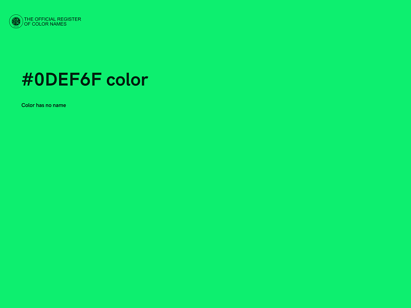 #0DEF6F color image