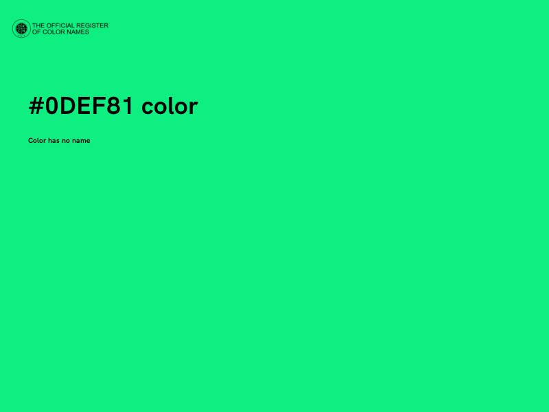 #0DEF81 color image